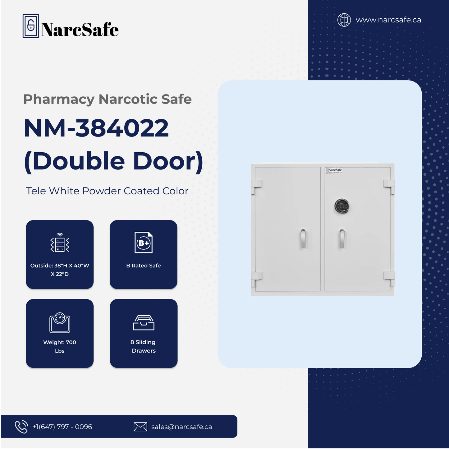 Pharmacy Narcotic Safe NM-384022 (Double Door)